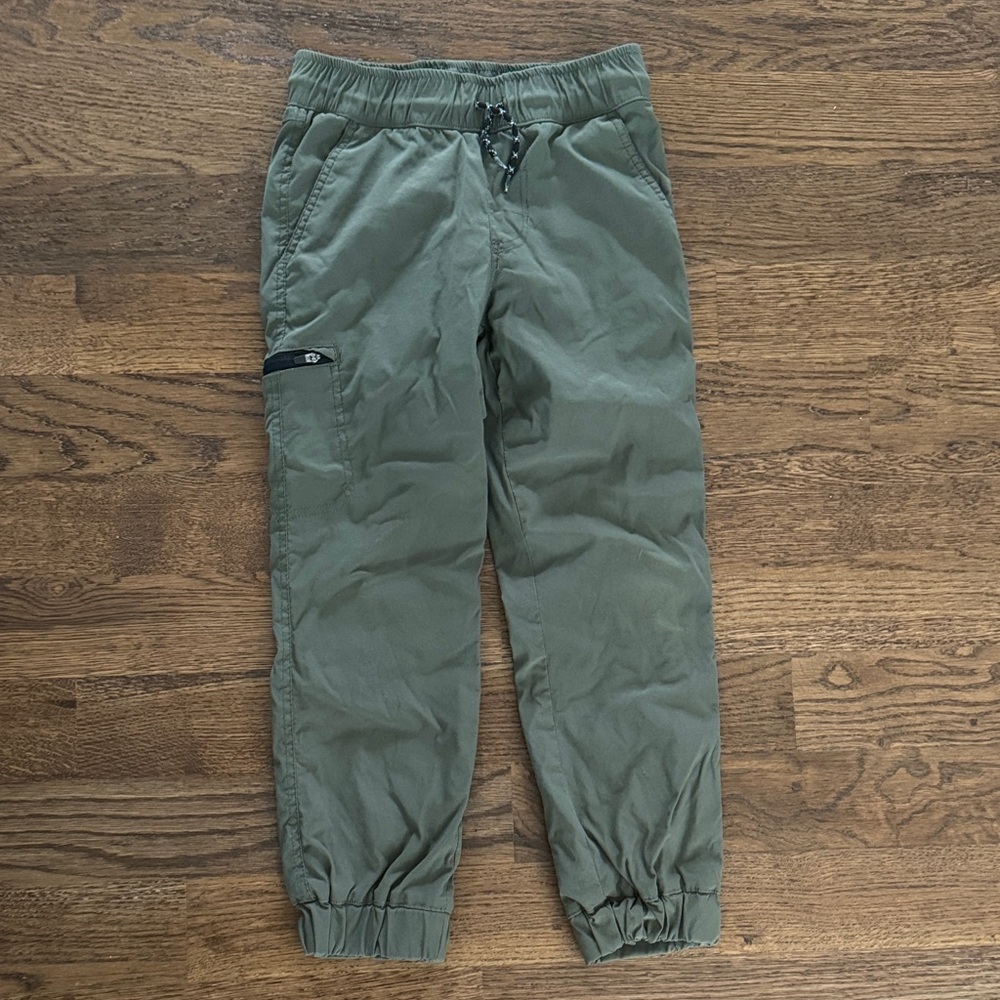 Weatherproof Olive Green Elastic Waist Fleece Lined Jogger Pants
